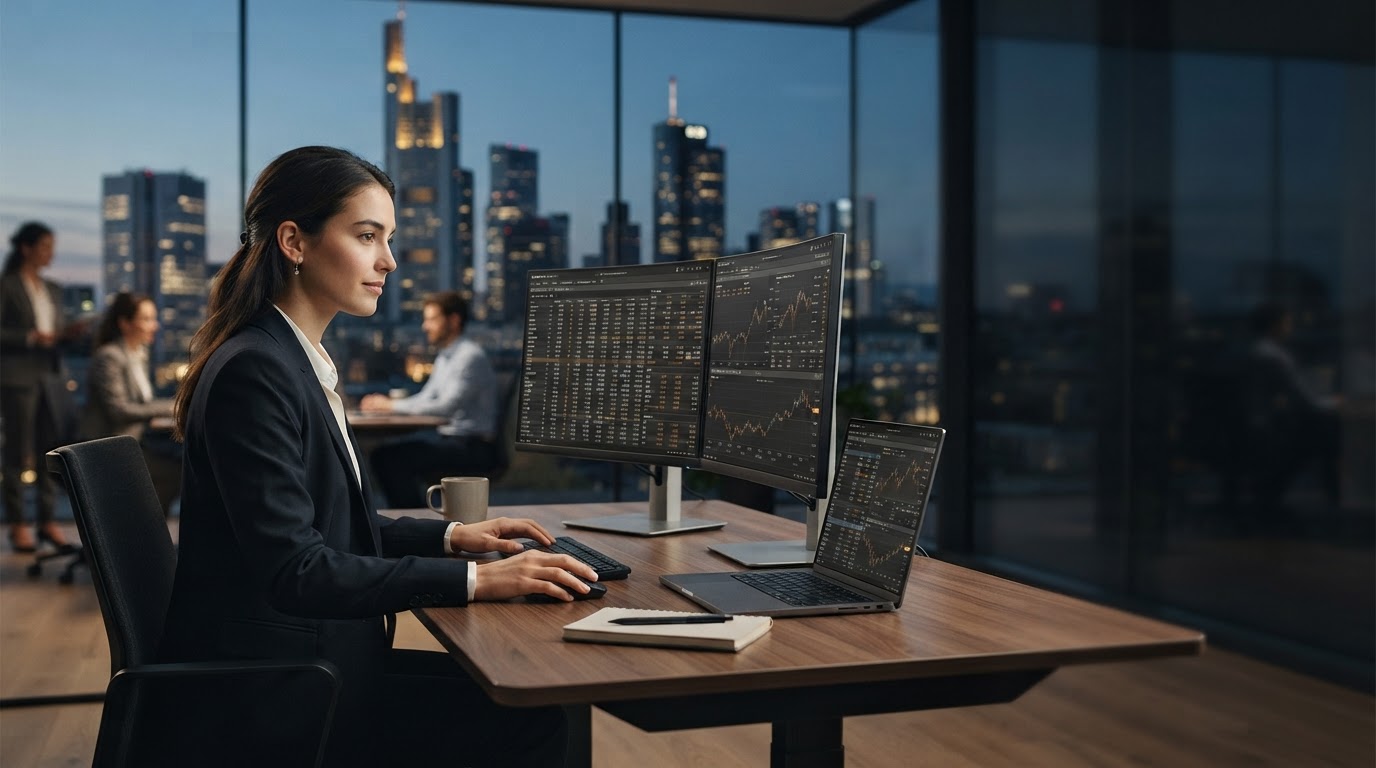 Wealth Sprint Hub Analyseoberfläche mit Marktdaten und KI-Signalen